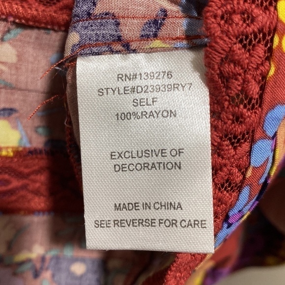 Daniel Rainn Persephone Pleated Hem Top M589 RED /Medium 🌟 - Picture 7 of 7